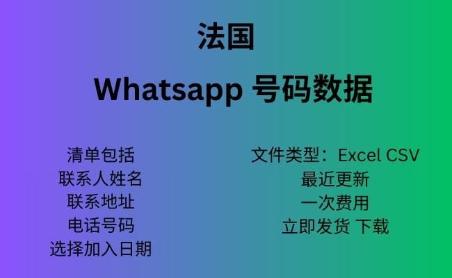 法国 Whatsapp 数据