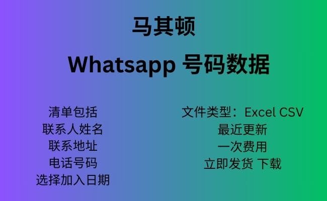 马其顿 Whatsapp 数据