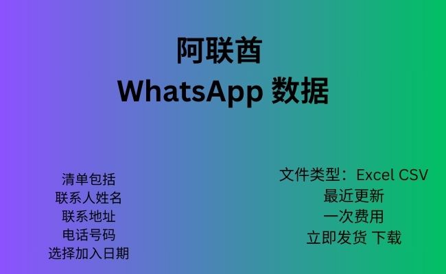 阿联酋 Whatsapp 数据